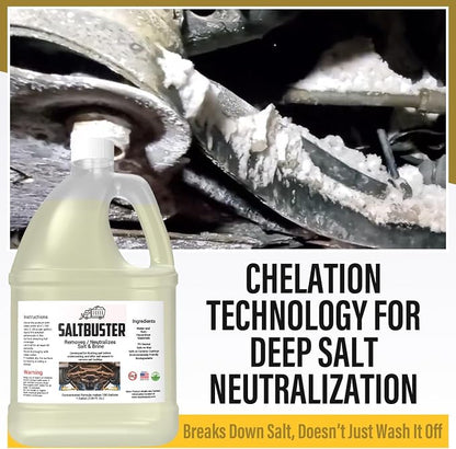 woolwax SALTBUSTER Salt & Brine Remover/Neutralizer for Auto & Trucks, Concentrated PH Neutral Formula, 1 Gallon Makes 100 Gallons