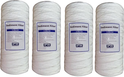 IPW Industries Inc. - Whole House Water and Sediment Filter for Well Water, Pelican Water Filter Replacement - 5 Micron Filter Cartridge - 10" x 4.5"