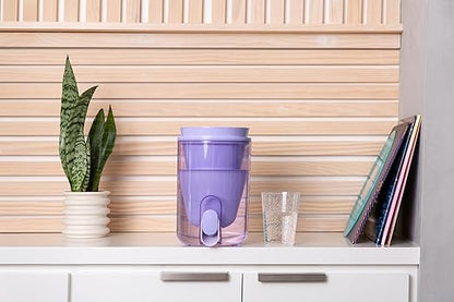 LifeStraw Home Studio Water Filter Dispenser, 10-Cup, Thistle Purple, BPA-Free Designed for Everyday Protects Against Bacteria, parasites, microplastics, PFAS, Lead, and Improves Taste