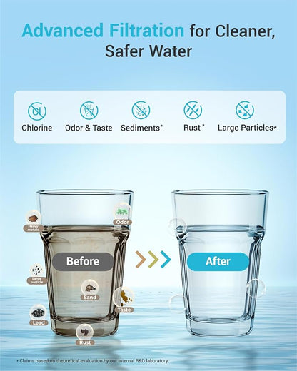 AQUA CREST XWFE Water Filter, Replacement for GE® XWFE, Built-in Chip | Replacement for GE® XWF, Compatible with GNE27, GNE25, GNE21, GFE28, GFE26, GFE24, GWE19, GYE18, GSS25 Series Refrigerators