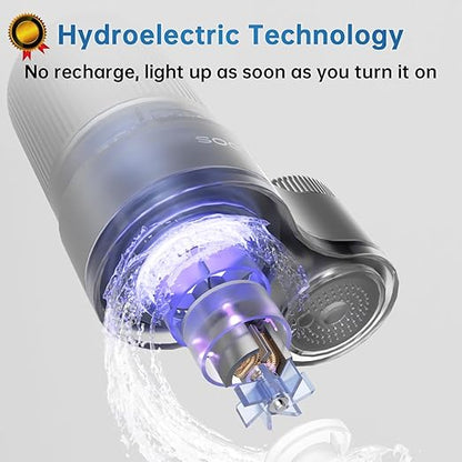 Faucet Water Filter, Sink Water Filter with NSF42 Certified & Blue Light, Remove Chlorine,Odor & Heavy Metals, Fits 15/16“, 13/15”, 3/4" Kitchen Faucets,1* Filter, LJ203