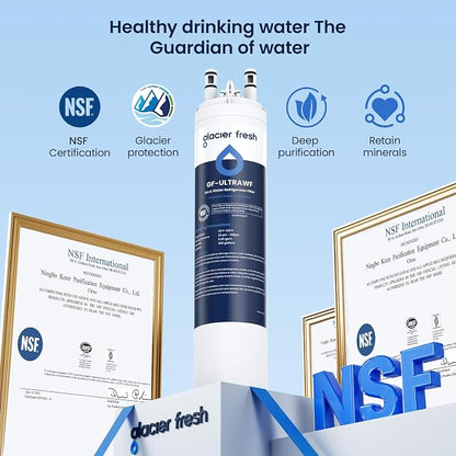 GLACIER FRESH ULTRAWF Frigidaire Refrigerator Water Filter, 1 Pack | Compatible with Pure Source Ultra, Kenmore 9999, 469999, 46-9999, A0094E28261, NSF 42 Certified