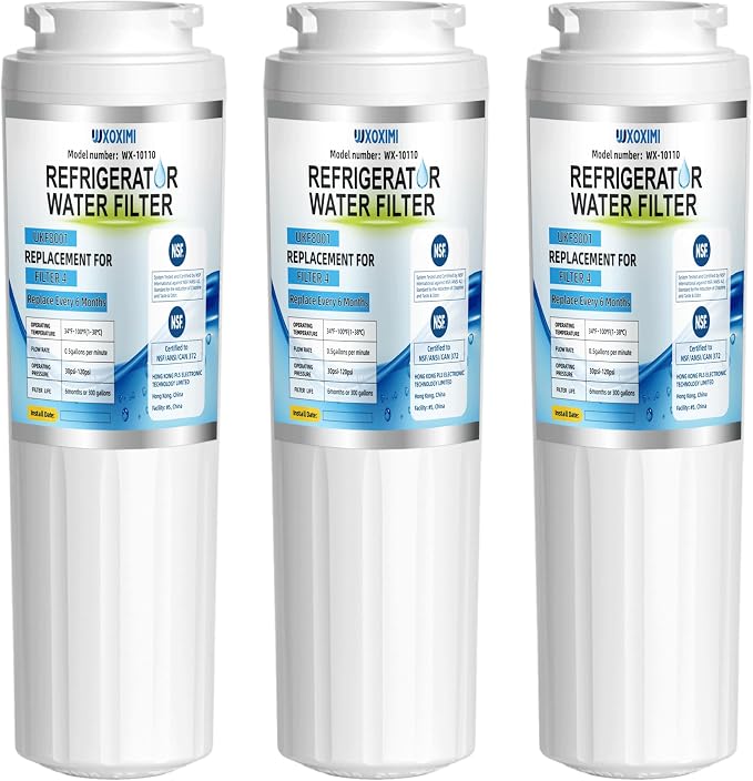 Everydrop filter 4 Replacement for Whirlpool WRF555SDFZ WRF535SWHZ WRX735SDHZ WRX735SDBM WRF555SDHV WRF535SWHV, Maytag MFI2569VEM MFI2568AES MFI2269VEM MFI2269VEB MFI2569YEM MFI2569YEM by WXOXIMI