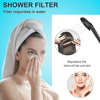 Shower Filter compatible with MakeFit SSJ781/DSSJ781/ DSSJ781-01/DSS1581& HOPOPRO HSF-002 Shower Head Filter Replacement (15 Stage Filters),for Hard Water - Filters Chlorine -4 Pack