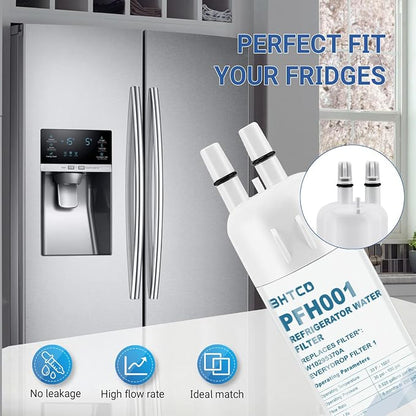 Water Filter Replacement for Whirlpool WRS325SDHZ WRS325FDAM WRS325FDAB | Compatible with WRS325SDHW WRS325SDHB WRS325FDAW WRS325SDHV, 4 pack replacement filters for Whirlpool refrigerators