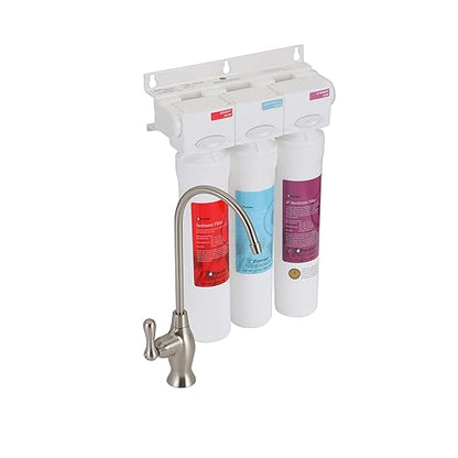 Watts Premier Pure UF-3 Three-Stage Under Counter Ultra Filtration System, Filter-Pure Module, Push Button Water Filters: Sediment Filter, LVOC Carbon Filter, UF Membrane, WQA Certified