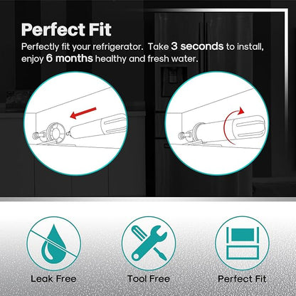 ICEPURE Refrigerator Water Filter Replacement For Sub Zero 4204490, 4290510 9030868, InSinkErator F-1000, F-2000 Refrigerator Water Filter, 1 Pack
