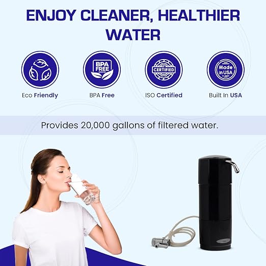Classic Countertop Water Filter System, Smart Plus (20,000 Gallons, Black)