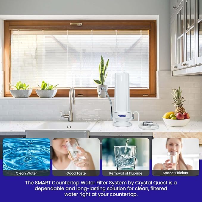 Crystal Quest Single Fluoride Countertop Water Filter System