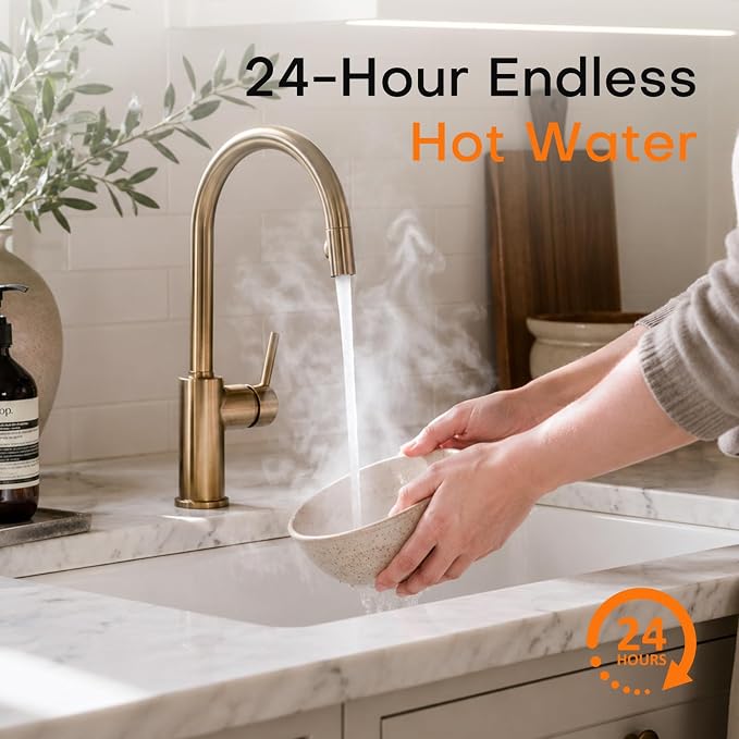 7kW Tankless Water Heater Electric 240V, On-Demand Instant Hot Water | Automatically Maintains Water Temperature Instant Water Heater Under Sink Self-Modulating Technology ETL Certified Eco