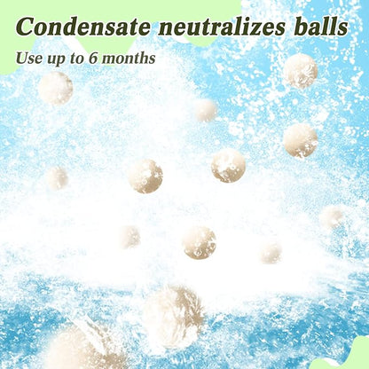 Weewooday 3.3 lbs 7-8mm Refill Condensate Neutralizer, Pickling Waste Liquid Neutralizer, Acidic Water Increases Alkalinity, Condensing Water Heater Media Filler, Condensate Neutralizes Balls (1 Bag)