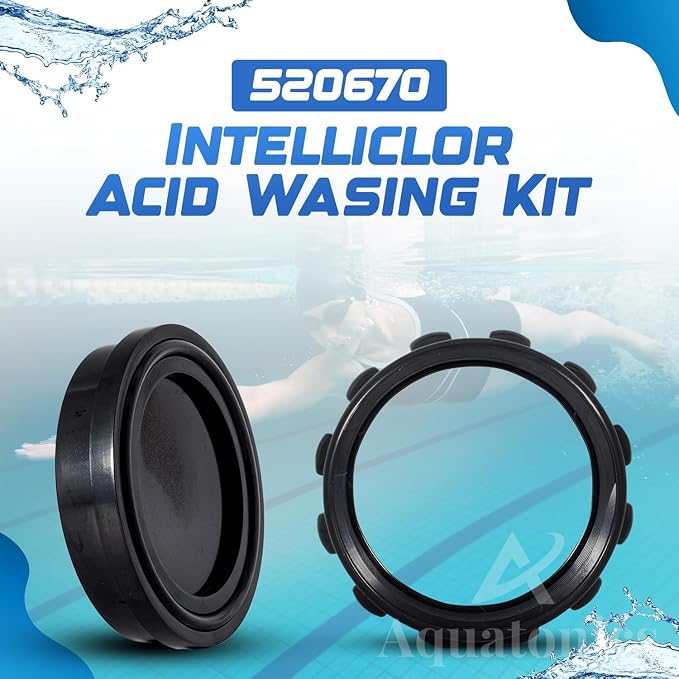 Acid Cleaning Kit – Salt Cell Cleaner for Pool with O-Ring – Cell Cleaner Kit Compatible with Pentair 520670, IC15, IC20, IC40, IC60 Salt Cells – Heavy-Duty Kit for Salt Chlorinator System