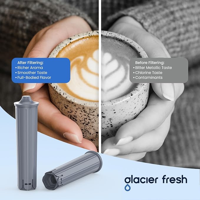 GLACIER FRESH Filter Compatible with Jura 71794 Claris Smart Filter,6 Pack | Fits E6, E8, Z8, Z6, J6, ENA8 Coffee Machines, NSF/42 Certified