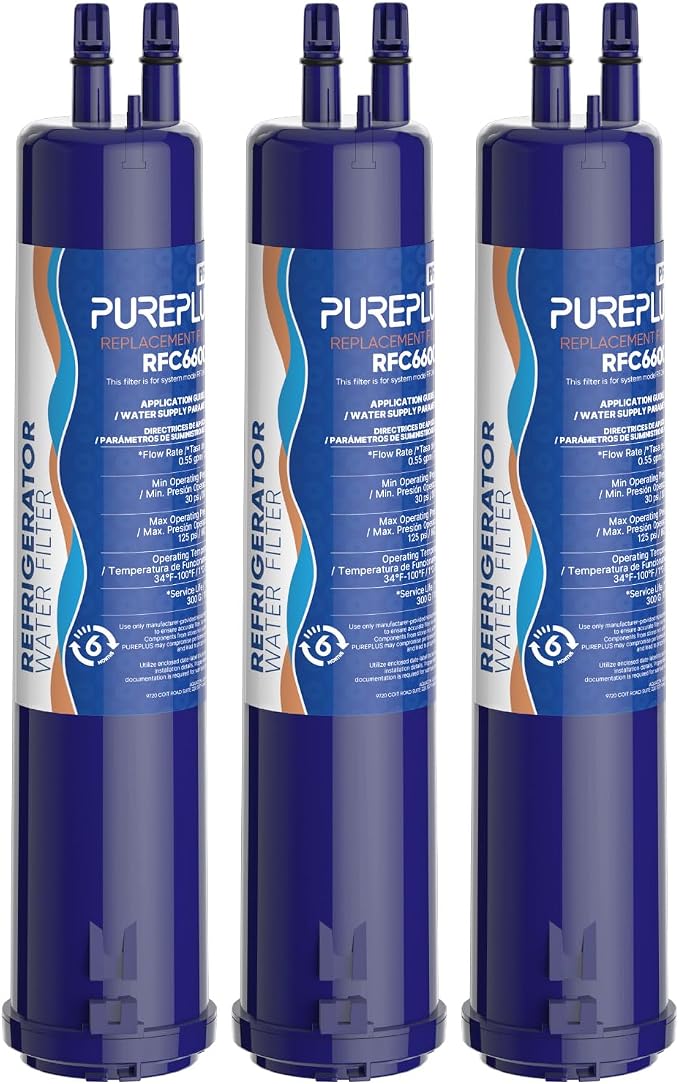 PUREPLUS Compatible with 4396841, 4396710, Everydrop® Filter 3, EDR3RXD1, 46-9083, 46-9030, 9030, Refrigerator Water Filter, 3Pack