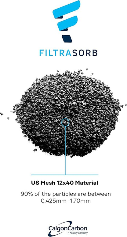 FILTRASORB 200 Certified Granulated High Performance Activated Carbon for Water/Air Filter Refill, 23 lb Approx. - Made in The USA – Certified Calgon Carbon Product