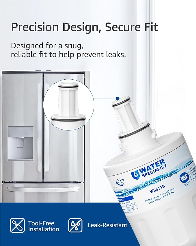 Waterspecialist Water Filter Replacement for Samsung® DA29-00003G, 3 Pack | Replacement for DA29-00003B, Aqua-Pure Plus, RSG257AARS, RFG237AARS, HAFCU1, RS22HDHPNSR, WSS-1, Refrigerator Water Filter