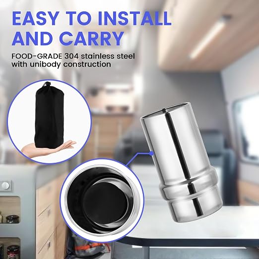 NSF/ANSI 42&372 Standard 1L (1000 ML) Portable Stainless Steel Gravity-Fed Water Filter Gravity Sport Bottle with Carbon Filter, for Travel, Camping, Backpacking and Emergency Preparedness