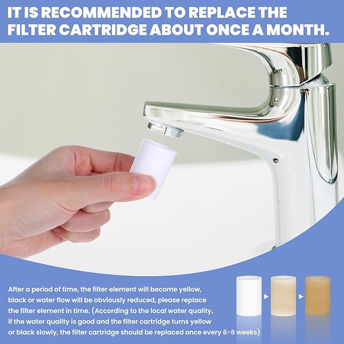 8 Pcs Faucet Filter Purifier Replacement for Bathroom Sink/Kitchen Sink with PP Cotton for Faucet Extender Faucet Water Filter Improve Water Quality Filter Sediment Rust Insect Eggs