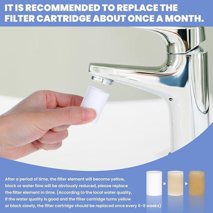 8 Pcs Faucet Filter Purifier Replacement for Bathroom Sink/Kitchen Sink with PP Cotton for Faucet Extender Faucet Water Filter Improve Water Quality Filter Sediment Rust Insect Eggs