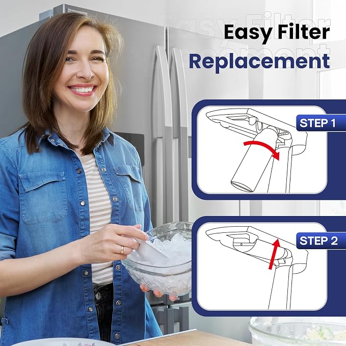 LT1000PC ADQ747935 Replacement Water Filter, Compatible with LG LT1000PC/PCS, LT1000P, MDJ64844601, ADQ74793501, ADQ74793504, LFXS26973S, LMXS28626S, LFXS28596S Kenmore 9980 Filter,4PACK