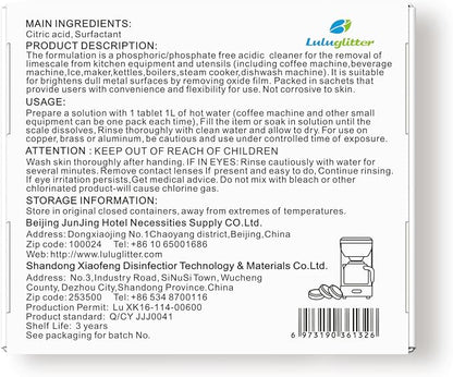 Espresso Machine Cleaning Tablets Descaling Coffee Maker Descaler Tablets 24 Count, Compatible With Nespresso, Keurig, Ninja, Delonghi, Miele, Descaler Tabs for Espresso Machines And Drip