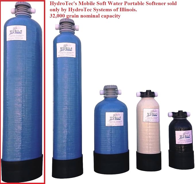 Portable 'Mobile-Soft-Water' water softener 32,000 grain capacity, Lead Free Design