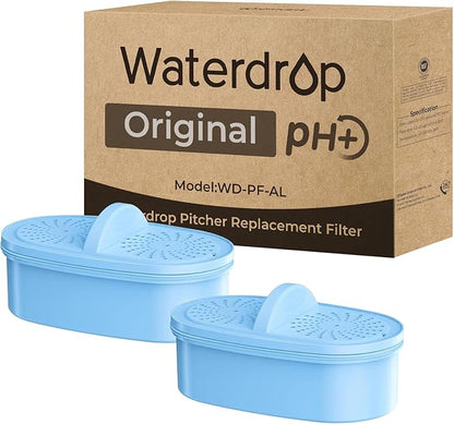 [Original] Waterdrop PF-AL Alkaline Water Filter Replacement for Waterdrop Pitcher and Dispenser Filtration System, Increase PH, Improved Coffee Taste, Last Up to 2 Months/100 Gallons, 2 Pack