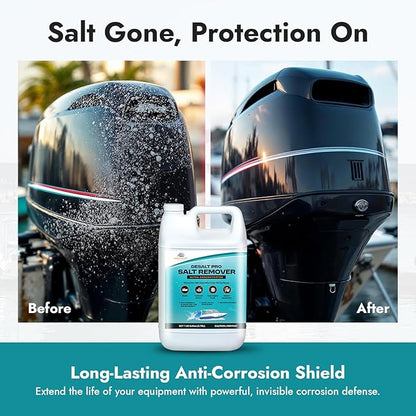 NORTHWEST ENTERPRISES Salt Remover Concentrate that Rinses Salt Off from Boats, Vehicles, Trailers, Engines and More - DeSaltPro Neutralizer - Salt Gone (1 Gallon)