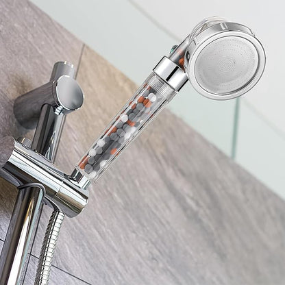Patelai Replacement Anion Mineral Shower Head Bead Refills Purifying Water Mineral Bead Filtration Stone Ball for Filtered Shower Head, Diameter 7-8 mm(200.0 Grams,Orange, Gray, White, Black)