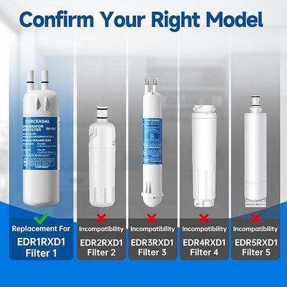 Upgraded W10295370A Water Filter Replacement Compatible with Whirlpool EDR1RXD1, Filter 1, EDR1RXD1B, WHR1RXD1, KAD1RXD1, P8RFWB2L, P4RFWB, WD-F38, 46-9081, 46-9930, 3 Pack
