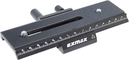 EXMAX® 16cm 2 Way Macro Shot Focusing Focus Rail Slider/Close-up Shooting 1/4 Quick Screw Release Mount Camera Flash Support Plate