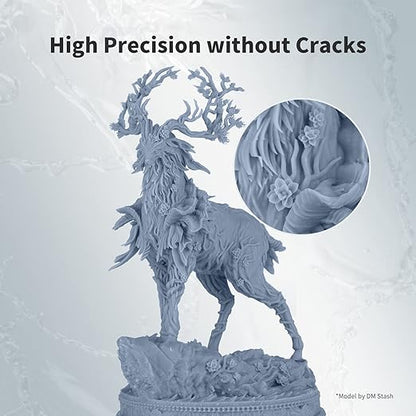 ANYCUBIC Water Washable Resin, 3D Printer Resin with Low Viscosity and Fast Printing, 405nm High Precision UV-Curing 3D Resin, Photopolymer Resin for 8K Capable LCD DLP 3D Printing (Grey, 500g)
