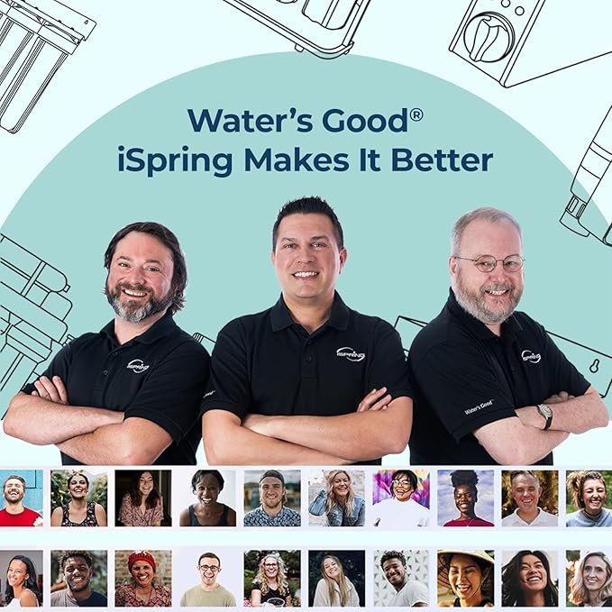 iSpring F3WGB31B Whole House Water Filter Replacement Pack with Sediment and Carbon Block Filters, Reduces up to 99% Chlorine, Sediments, Taste, Odor, Up to 12 Months, 4.5” x 10”, Fits WGB31B