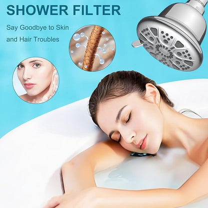 16-stage filter Replacement Fixed Shower Filter Compatible with Cobbe Fixed Filtered Shower heads 2-Pcs