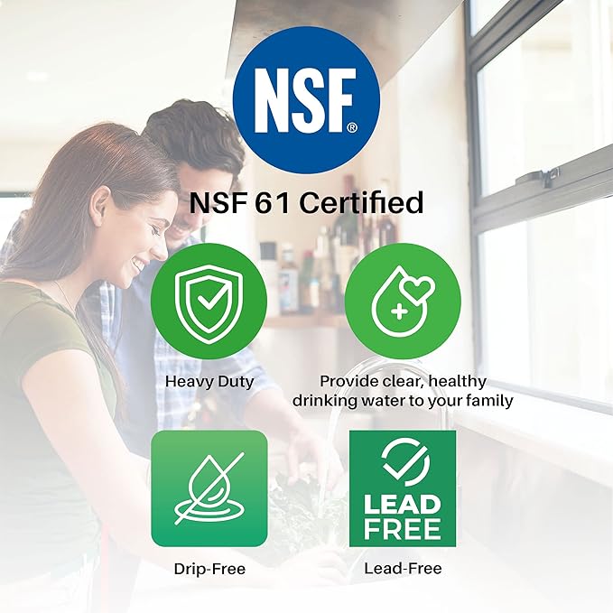 SpiroPure NSF-Certified Lead-Free Air Gap RO Faucet, Matte Black/Oil Rubbed Bronze, Reverse Osmosis Replacement Water Filter Faucet, 3 Line Filtered Faucet, SP-FC100-BK