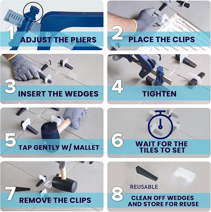 Peygran Adjustable Pliers for Classic Tile Levelling System: Home Improvement Tool for Precise Lippage-Free Tile Installation