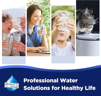 Membrane Solutions 5 Micron 10" x 2.5" Sediment Water Filter Replacement Cartridge for Water Filter 10 x 2.5 inch Whole House Water System, Compatible with GE FXUSC, AP110, WHKF-GD05-6 Pack
