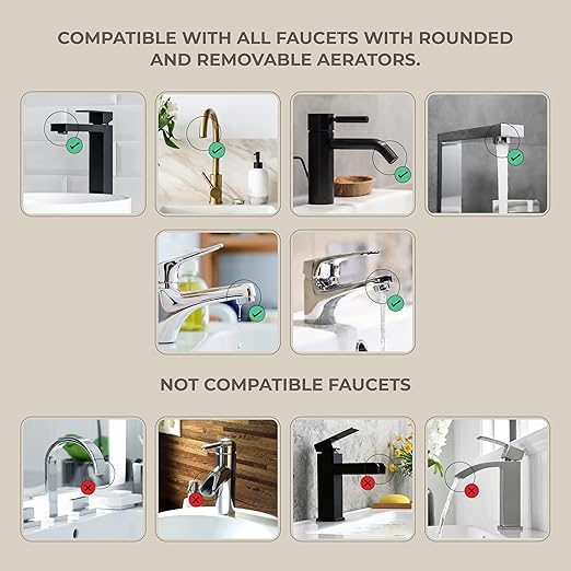 Faucet Filter – Bathroom Sink Faucet Filter for Men & Women’s Skincare, Vitamin C–Infused, Reduces Chlorine, Advanced Filtration for Hydrated Skin, Hard Water Softener (Black)