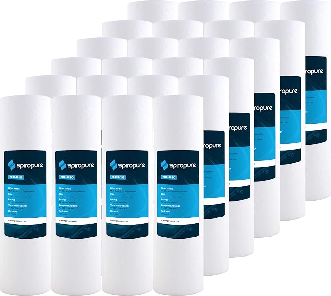 SpiroPure 10x2.5 10 Micron Spun Sediment Water Filter SDC-25-1010 (24 Pack)