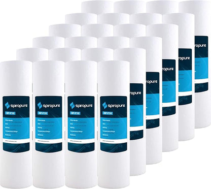 SpiroPure 10x2.5 10 Micron Spun Sediment Water Filter SDC-25-1010 (24 Pack)