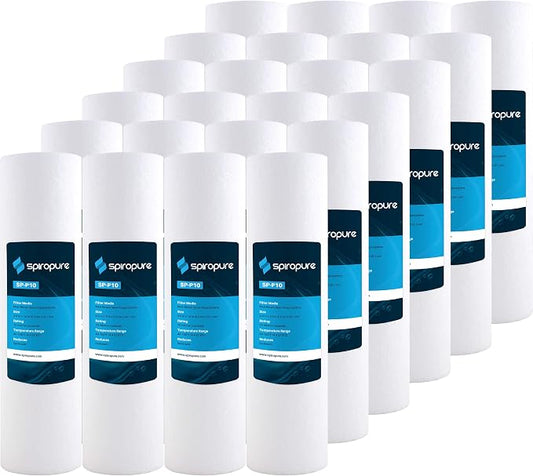 SpiroPure 10x2.5 10 Micron Spun Sediment Water Filter SDC-25-1010 (24 Pack)
