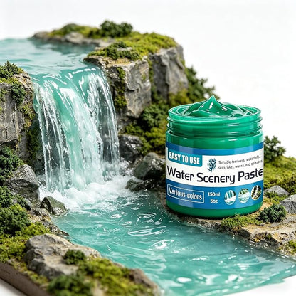 150ml Water Scenery Paster, Paint Mediums & Additives, Water Effect Paste, Suitable For Rivers, Oceans, Lakes, Static Scenes - Model For Aquariums (Lake Color)