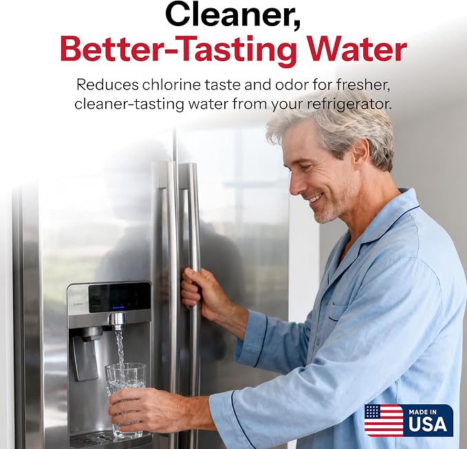 Clear Choice Taste Filter Replacement for Whirlpool UKF8001 WF50 Filter Compatible with EDR4RXD1 EFF-6013A FILTER4A FILTER4 Refrigerator Water Filter, NSF/ANSI 42, Box of 2, Made in the USA