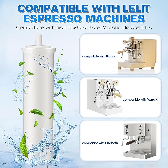 70L Cationic Resin Filter Compatible with LELIT PLA930M Espresso Machines, Upgraded Cationic Water Softeners for Tank, Removes Calcium & Magnesium, Releases Sodium, Prevents Limescale, White