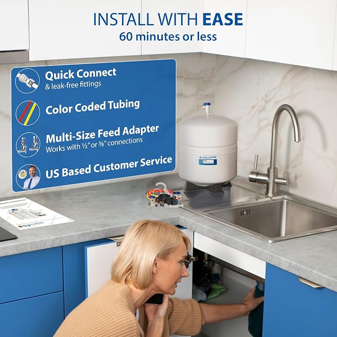 APEC Water Systems Ultimate RO-Hi Top Tier Supreme Certified High Output Fast Flow Ultra Safe Reverse Osmosis Drinking Water Filter System