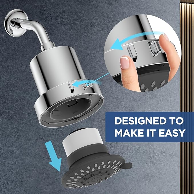 2 Pcs Shower Head Filter Replacement Cartridge for HOPOPRO Filtered Fixed Shower Heads: B0FCFFG8V9, B0FM2TWFGJ, B0FM342LZ2 Remove Chlorine, Heavy Metals for Better Skin & Hair