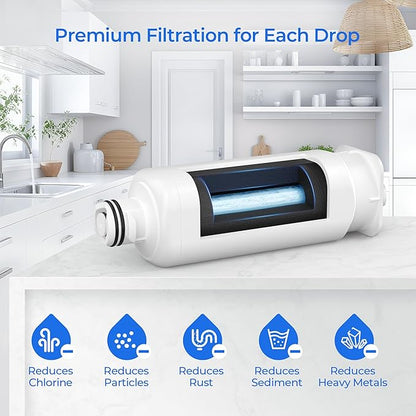 RS27T5200SR Water Filter, Compatible with RF29BB860012, RF29BB8600QL, RF29DB9600QL, RF28R7351SR, RF30BB660012, RF30BB6600QL, RF32CG5400SR, RF32CG5900SR, RS22T5201SR Water Filter, 4 Pack