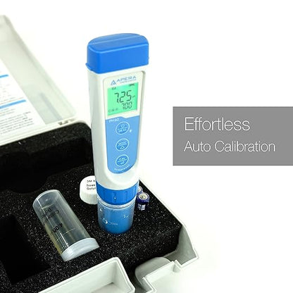 Apera Instruments AI311 Premium Series PH60 Waterproof pH Pocket Tester Kit & LLC-AI1109 8oz. pH Calibration Buffer Solution Kit