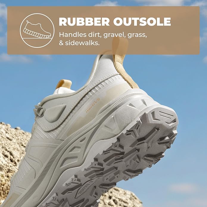 NORTIV 8 Women's Lightweight Hiking Shoes Quick Laces Outdoor Fashion Sneakers Gladiator