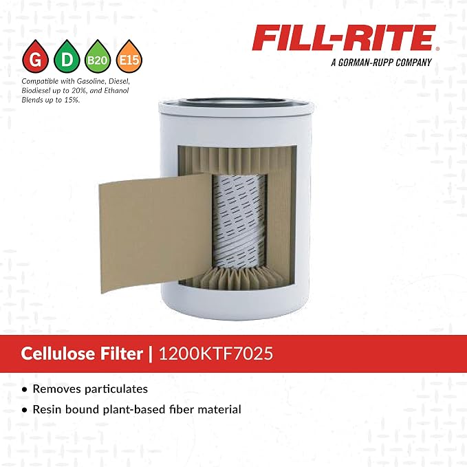 Fill-Rite 1200KTF7025 10 Micron 25 GPM Particulate Pony Fuel Filter w/Filter Head